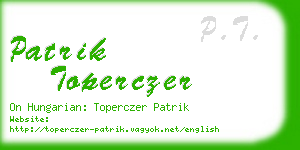 patrik toperczer business card